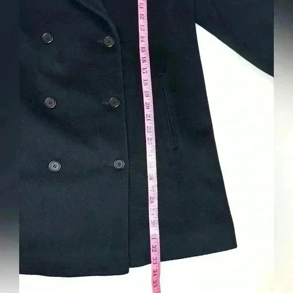 Forecaster Of Boston Women’s Pea Coat Jacket Black Wool Double Breasted Size- 8 - Picture 8 of 12